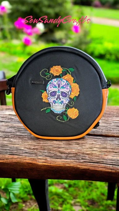 Skull & Orange Roses